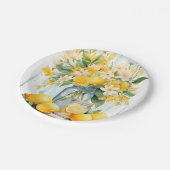 Assiettes En Carton Jar à fleurs de citron d'été (Angle)