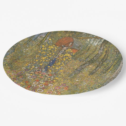 Assiettes En Carton Jardin agricole avec Crucifix (par Gustav Klimt) (Angle)