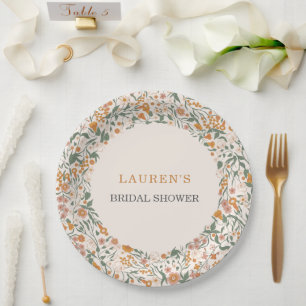 Assiettes En Carton Jardin Anglais Baby Shower
