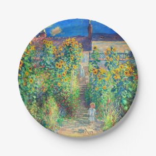 Assiettes En Carton Jardin aux fleurs de Monet