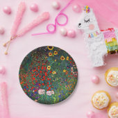 Assiettes En Carton Jardin aux fleurs Gustav Klimt (Fête)