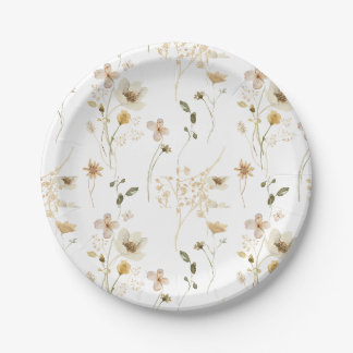 Assiettes En Carton Jardin bohème de fleurs sauvages shower floral de
