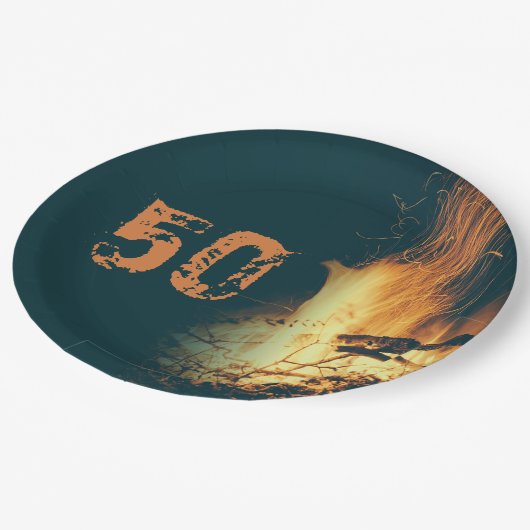 Assiettes En Carton Jardin Bonfire fête d'anniversaire (Angle)