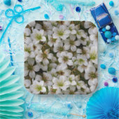 Assiettes En Carton Jardin botanique Fleurs blanches (Fête)