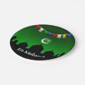 Assiettes En Carton Jardin coloré de l'Aïd Moubarak (Angle)