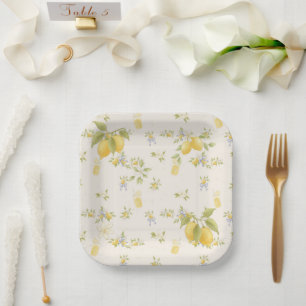 Assiettes En Carton Jardin de citron avec souris