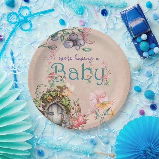 Assiettes En Carton Jardin de Fée de Forêt Enchantée Rose (Fête)