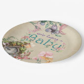 Assiettes En Carton Jardin de Fée de Forêt Enchantée sur Parchemin Fad (Angle)