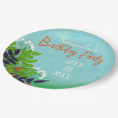 Assiettes En Carton Jardin de fête d'anniversaire Thème (Angle)