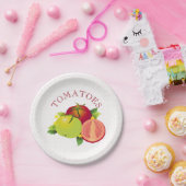 Assiettes En Carton Jardin de légumes de fruits de tomates (Fête)