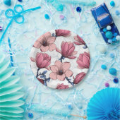 Assiettes En Carton Jardin de Magnolia 2 (Fête)