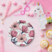 Assiettes En Carton Jardin de Magnolia 2 (Fête)