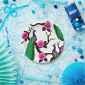 Assiettes En Carton Jardin de Peacock (Fête)