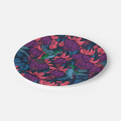 Assiettes En Carton Jardin des colibris en violet et bleu (Angle)