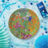 Assiettes En Carton Jardin des fleurs de Gustav Klimt (Fête)