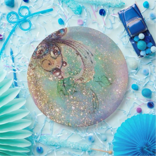 ASSIETTES EN CARTON JARDIN DES OMBRES PERDUES PLANTE PAPILLON MAGIQUE (Fête)