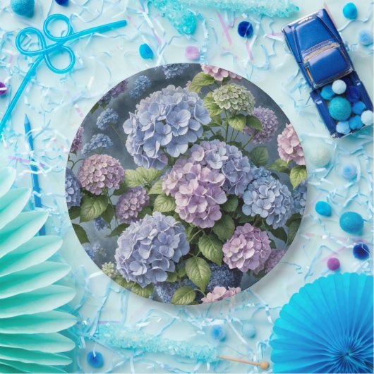 Assiettes En Carton Jardin d'été Hydrangea (Fête)