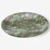 Assiettes En Carton Jardin enchanté Sweet 16 Motif rose ID1163 (Angle)