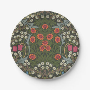 Assiettes En Carton Jardin Fleur Classique Blackthorn de William Morri