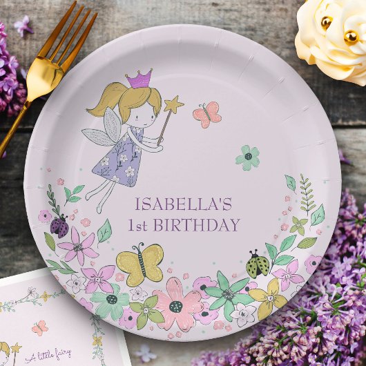 Assiettes En Carton Jardin Fleur Fée Toute Occasion Lilac
