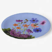 Assiettes En Carton Jardin fleuri (Angle)