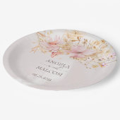 Assiettes En Carton Jardin Floral Boho Rustique Mariage (Angle)