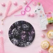 Assiettes En Carton Jardin foncé Vis mauve Fleurs Mariage (Fête)