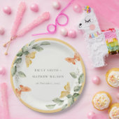 Assiettes En Carton Jardin Jaune mignon Papillons Mariage (Fête)