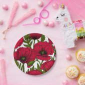 Assiettes En Carton Jardin Red Poppy 2 (Fête)