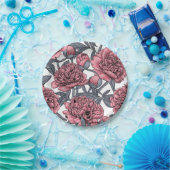 Assiettes En Carton Jardin rose (Fête)