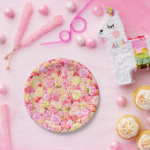 Assiettes En Carton Jardin rose (Fête)