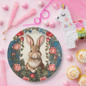 Assiettes En Carton Jardin Rose Brown Bunny (Fête)