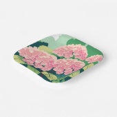 Assiettes En Carton Jardin rose Hydrangea Floral Élégant (Angulaire)