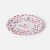 Assiettes En Carton Jardin rose moderne Boho (Angle)
