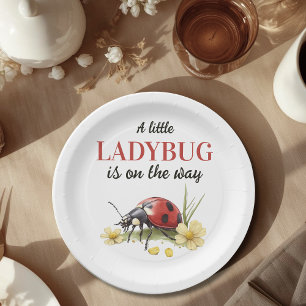 Assiettes En Carton Jardin Rustique Daisy Little Ladybug Baby Shower