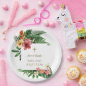 Assiettes En Carton Jardin tropical Charm Lush Fleurs floraison Mariag (Fête)