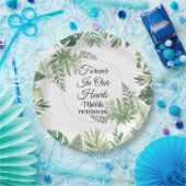 Assiettes En Carton Jardin vert Funérailles Feuilles (Fête)