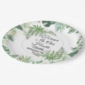 Assiettes En Carton Jardin vert Funérailles Feuilles (Angle)