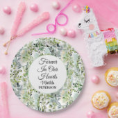 Assiettes En Carton Jardin vert Funérailles Feuilles (Fête)