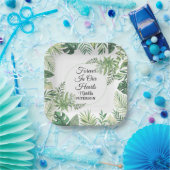 Assiettes En Carton Jardin vert Funérailles Feuilles (Fête)