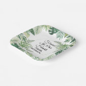 Assiettes En Carton Jardin vert Funérailles Feuilles (Angulaire)