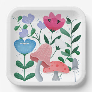 Assiettes En Carton Jardin Whimsical