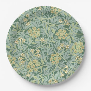 Assiettes En Carton Jasmine, motif de William Morris,