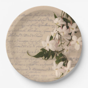 Assiettes En Carton Jasmine sur l'ancien script