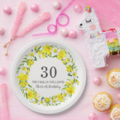 Assiettes En Carton Jaune blanc Daffodil couronne 30e anniversaire (Fête)