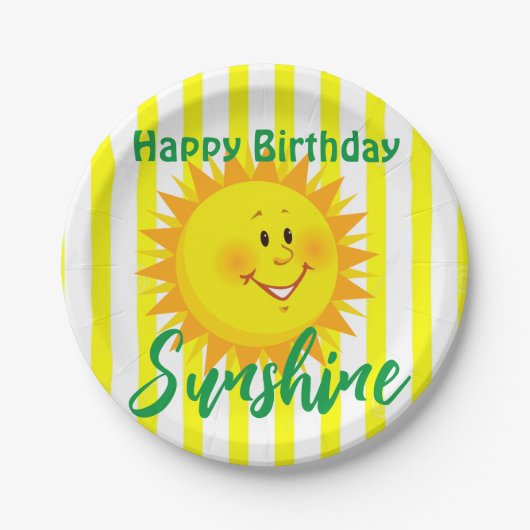 Assiettes En Carton Jaune et blanc Bleu Joyeux Plaques de papier d'ann (Devant)