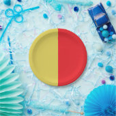 Assiettes En Carton Jaune Et Rouge (Fête)