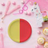 Assiettes En Carton Jaune Et Rouge (Fête)