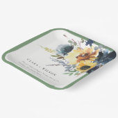 Assiettes En Carton Jaune Mariage floral de la marine Sunflower (Angulaire)