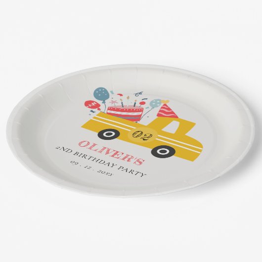 Assiettes En Carton Jaune mignon Quel Âge Anniversaire Fête Fête Fête  (Angle)